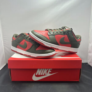 Nike Dunk Low Mystic Red Cargo Khaki Size 10.5 (A)