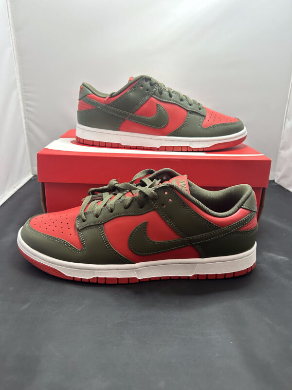 Nike Dunk Low Mystic Red Cargo Khaki Size 10.5 (A) - Image 5